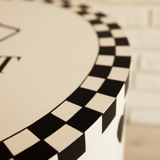 Round Hand-Painted Card Table