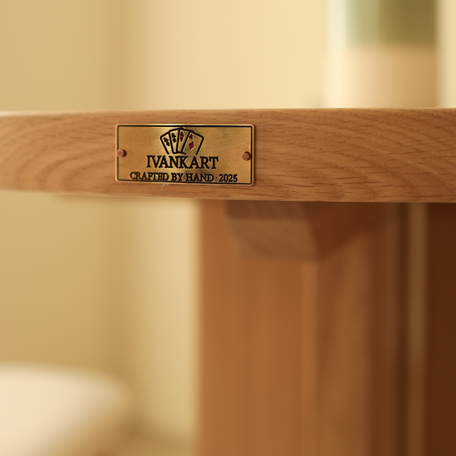 Oak Round Pedestal Dining Table