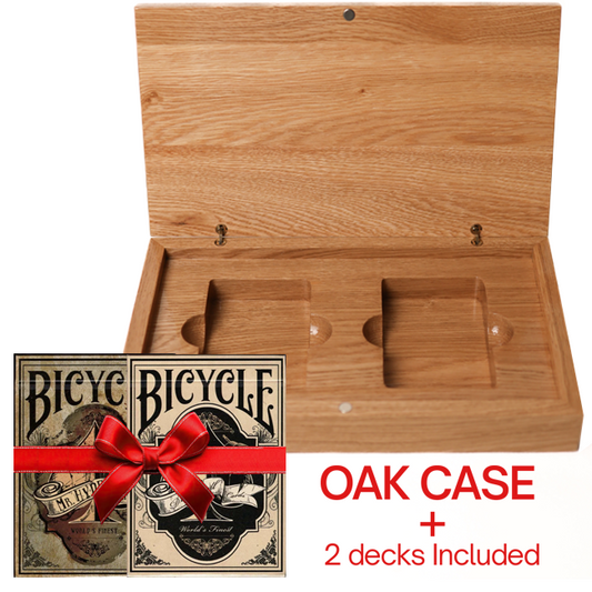 Set Oak Duo Book-Style Case + 2 Decks Bicycle Mr.Hyde & Dr.Jekyll