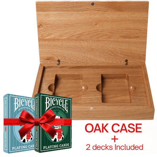 Set Oak Duo Book-Style Case + 2 Decks Bicycle Dalmatians