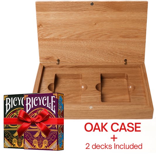 Set Oak Duo Book-Style Case + 2 Decks Bicycle Musha & Goketsu