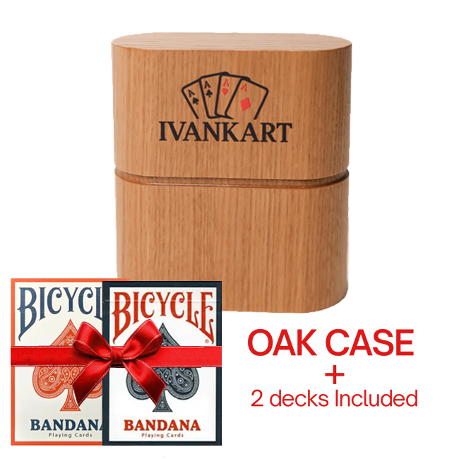 Set Oak Duo Case + 2 Decks Bicycle Bandana Playing Cards