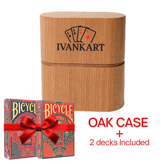 Set Oak Duo Case + 2 Decks Bicycle Genso & Densho