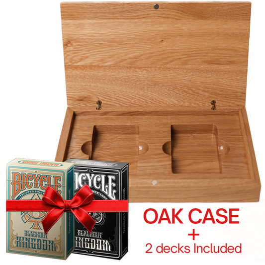Set Oak Duo Book-Style Case + 2 Decks Bicycle Blackout Kingdom