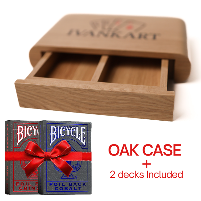 Set Oak Duo Slide Case + 2 Decks Bicycle Metalluxe Foil Back