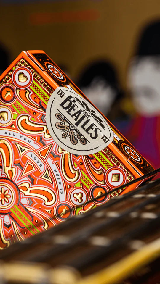 Theory 11 The Beatles Orange Playing Cards