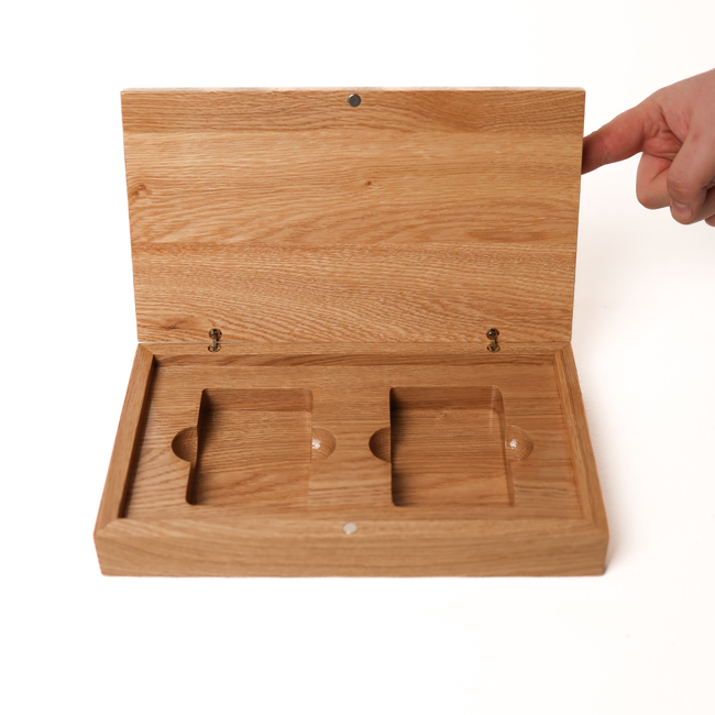 Oak Duo Book-Style Case for Playing Cards