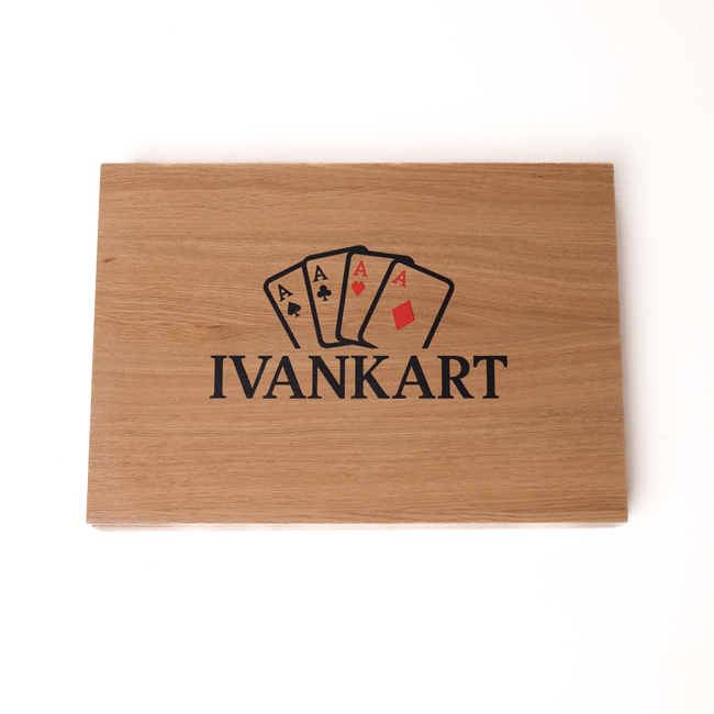 Oak Duo Book-Style Case for Playing Cards