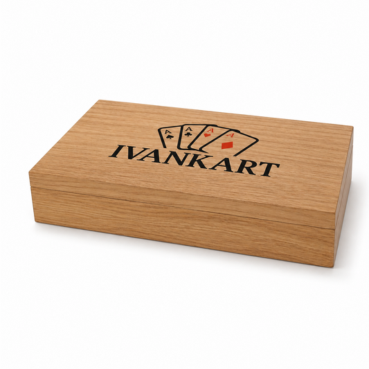 Oak Duo Book-Style Case for Playing Cards