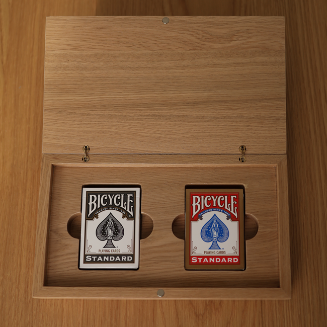 Oak Duo Book-Style Case for Playing Cards
