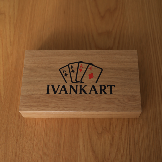 Oak Duo Book-Style Case for Playing Cards