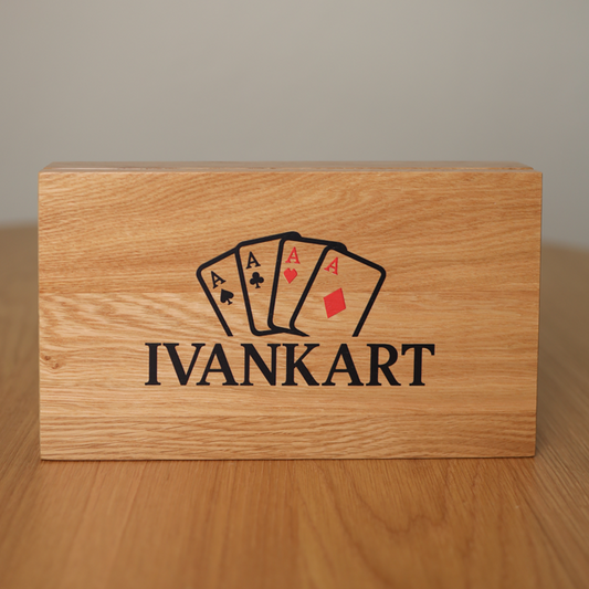 Oak Duo Book-Style Case for Playing Cards