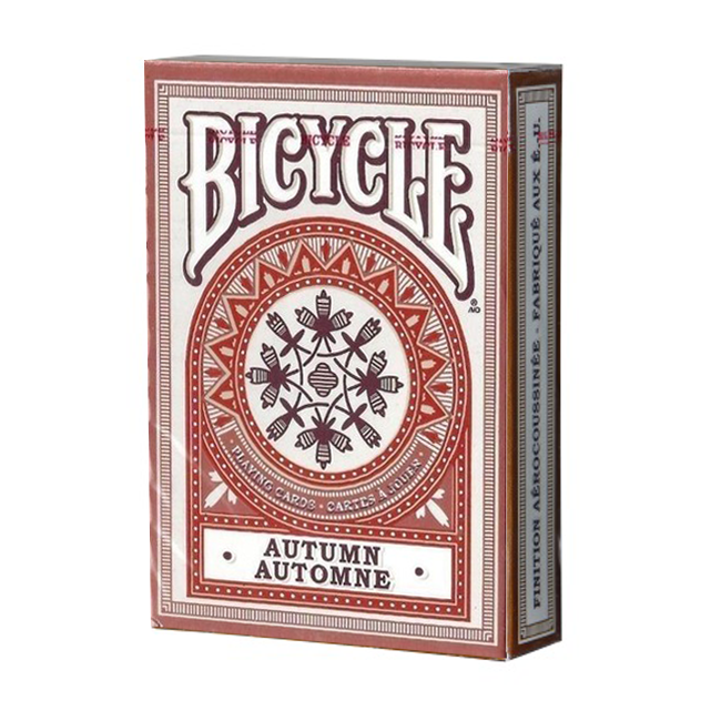 Set Oak Duo Book-Style Case + 2 Decks Bicycle Autumn Automne Red and Green