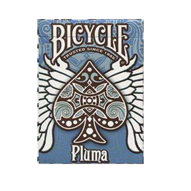 Set Oak Duo Book-Style Case + 2 Decks Bicycle Pluma Playing Cards