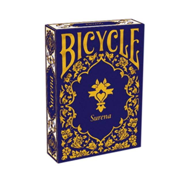 Set Oak Duo Case + 2 Decks Bicycle Surena Navy and Gold Trim Back