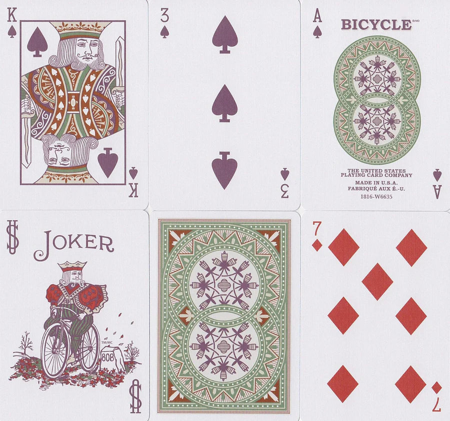 Bicycle Autumn Green Playing Cards