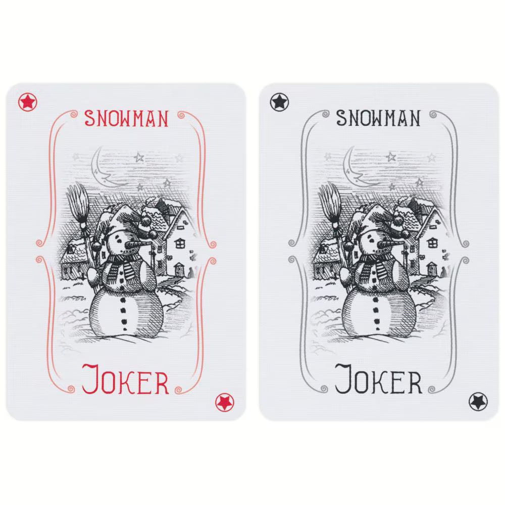 Bicycle Snowman Back Green Playing Cards