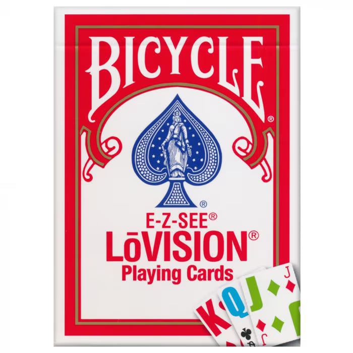 Bicycle  E-Z See LoVision RED Playing Cards