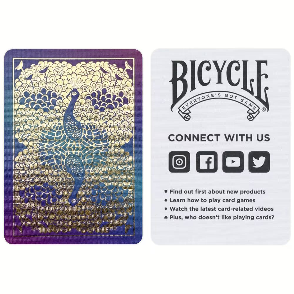 Bicycle Purple Peacock Playing Cards