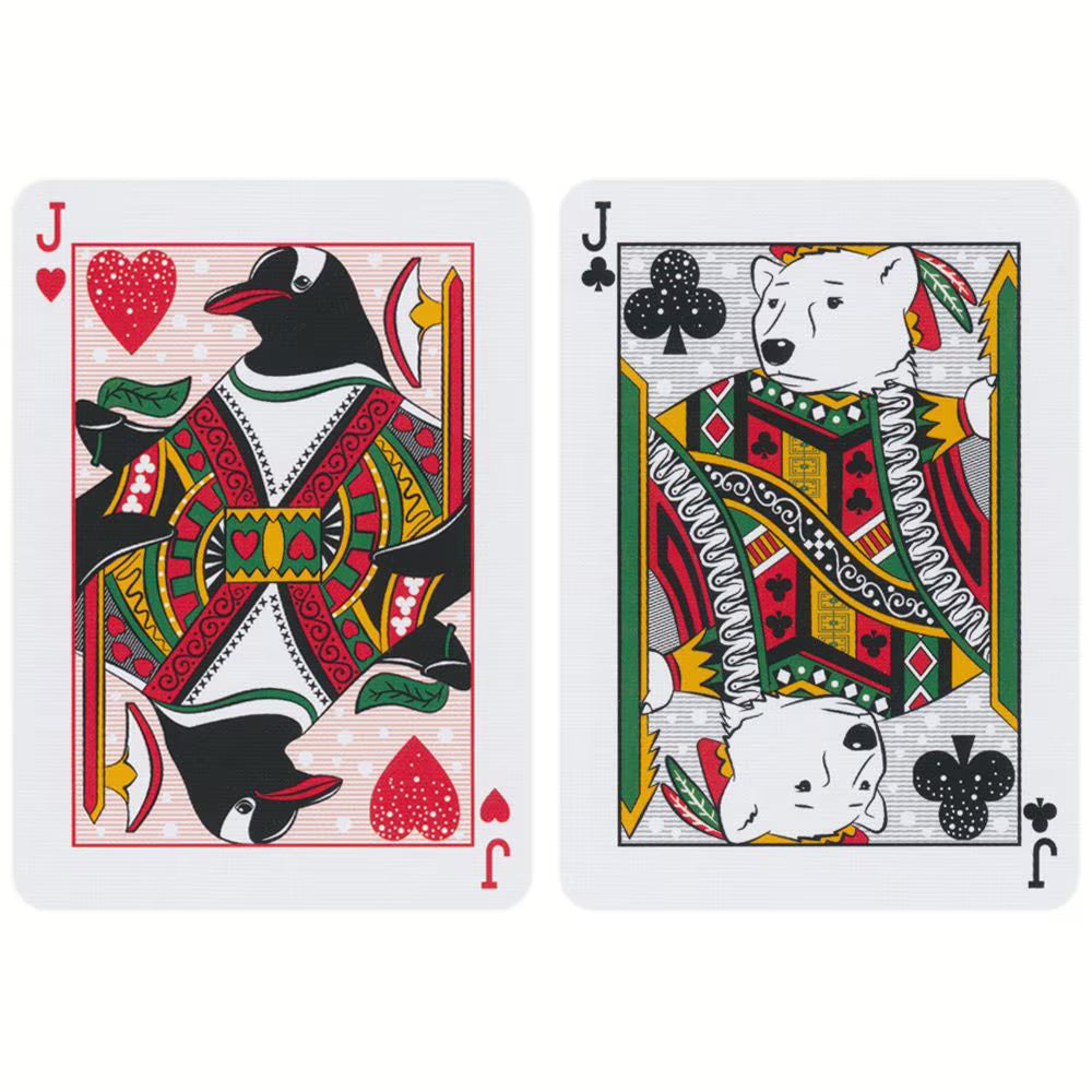 Bicycle Snowman Back Red Playing Cards