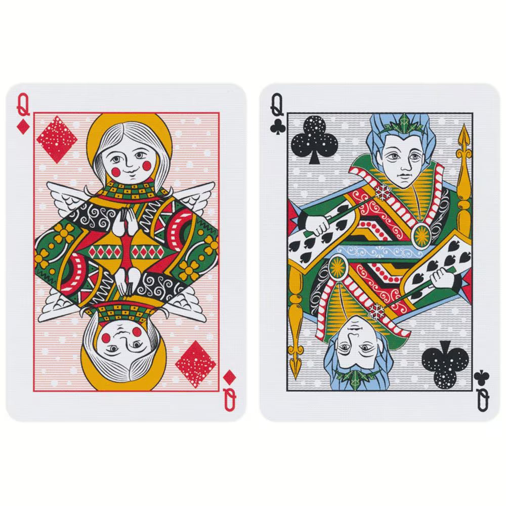 Bicycle Snowman Back Red Playing Cards