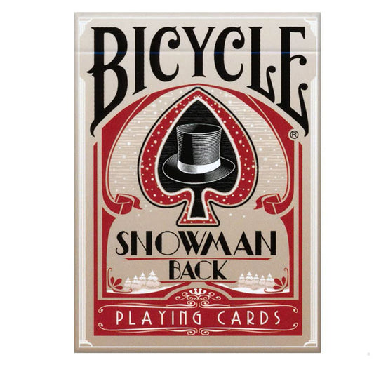 Bicycle Snowman Back Red Playing Cards