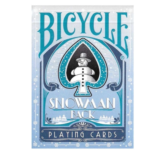 Bicycle Snowman Back Blue Playing Cards