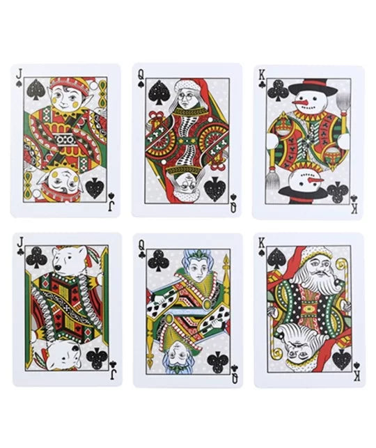 Bicycle Snowman Back Red Playing Cards