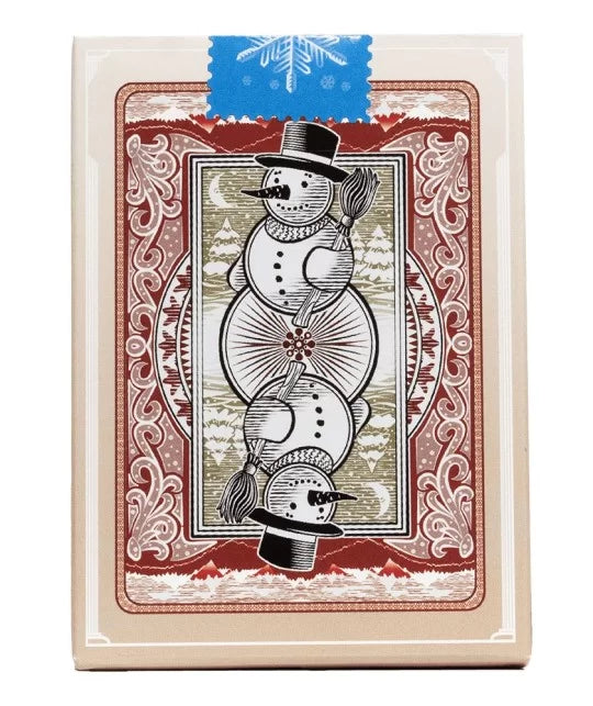 Bicycle Snowman Back Red Playing Cards