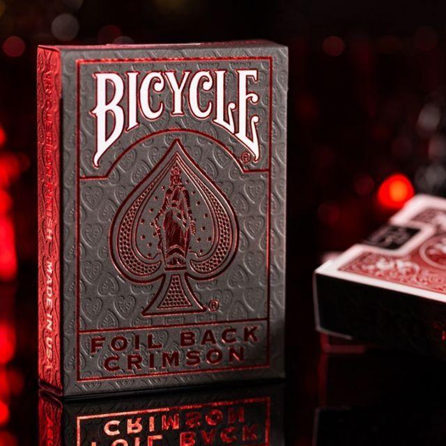 Bicycle Metalluxe Red Foil Back Crimson Playing Cards