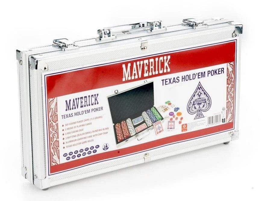 Poker Set 300 Chips In Aluminum Suitcase Maverick Cartamundi