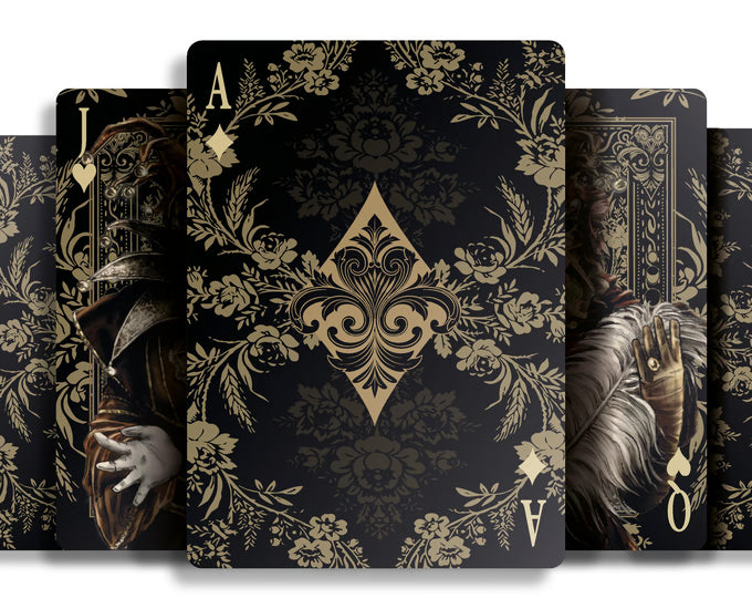 Set Oak Duo Slide Case + 2 Decks Vittoria Di Viritas Playing Cards