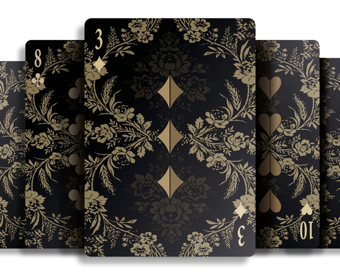 Set Oak Duo Slide Case + 2 Decks Vittoria Di Viritas Playing Cards