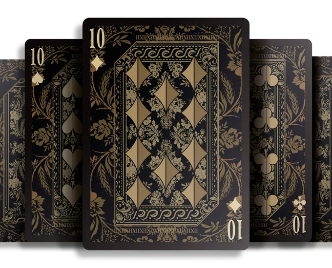 Set Oak Duo Slide Case + 2 Decks Vittoria Di Viritas Playing Cards