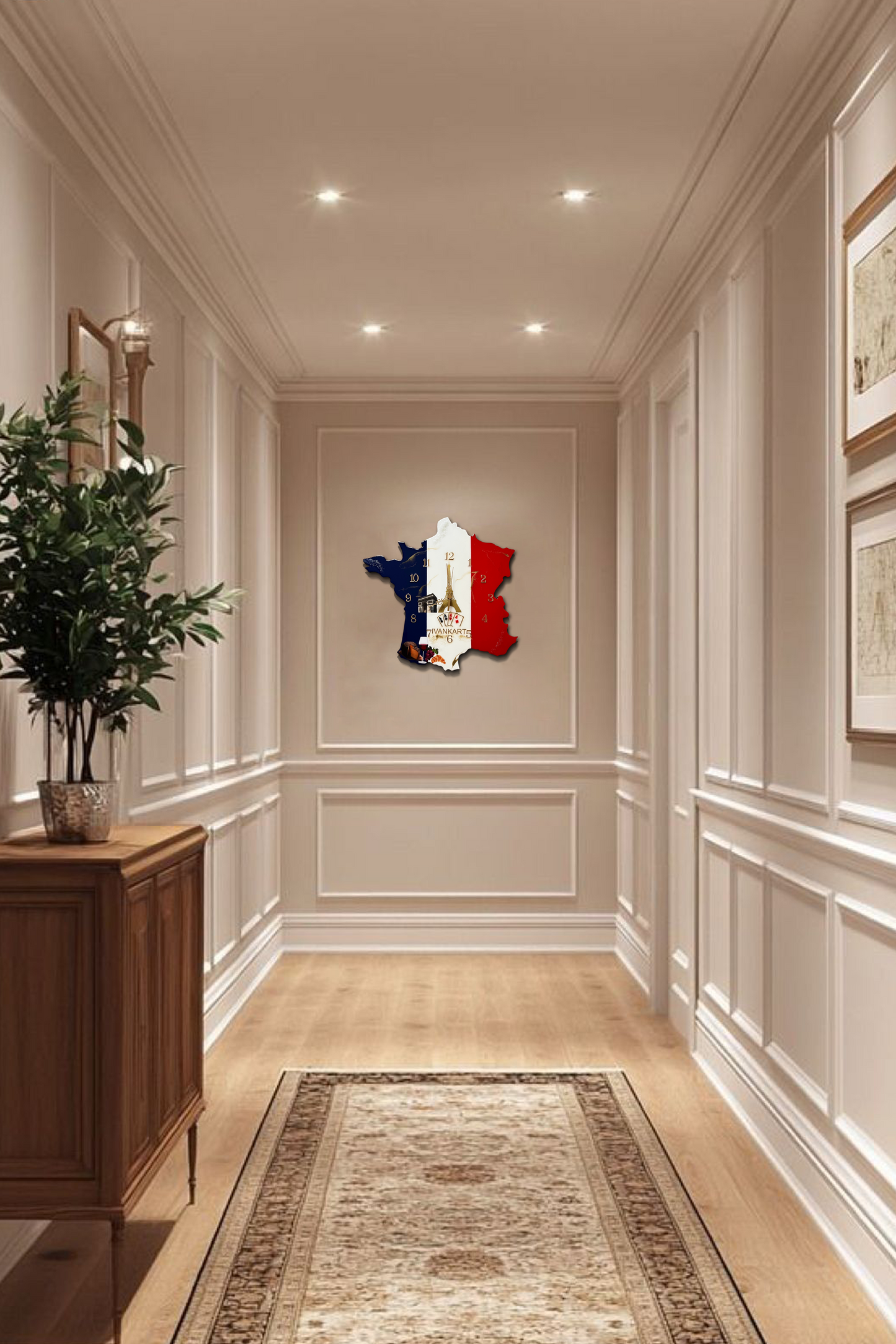 France Wall Clock