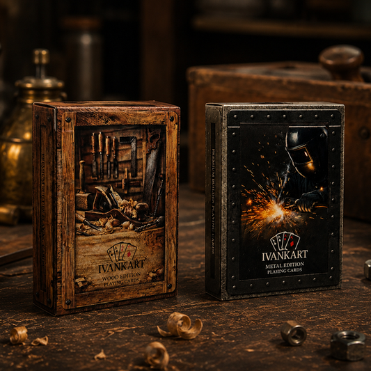 Ivankart Wood & Metal Set of Playing Cards