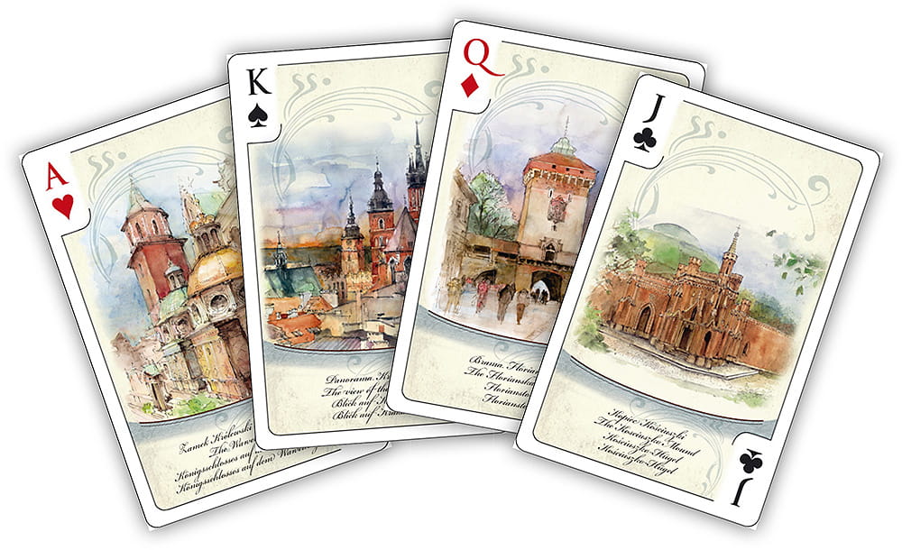 Cartamundi Krakow Set 2 Decks Watercolor Playing Cards
