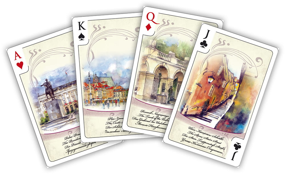 Cartamundi Warsaw Set 2 Decks Watercolor Playing Cards