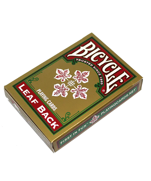 Bicycle Leaf Back Red Gold Edition Playing Cards
