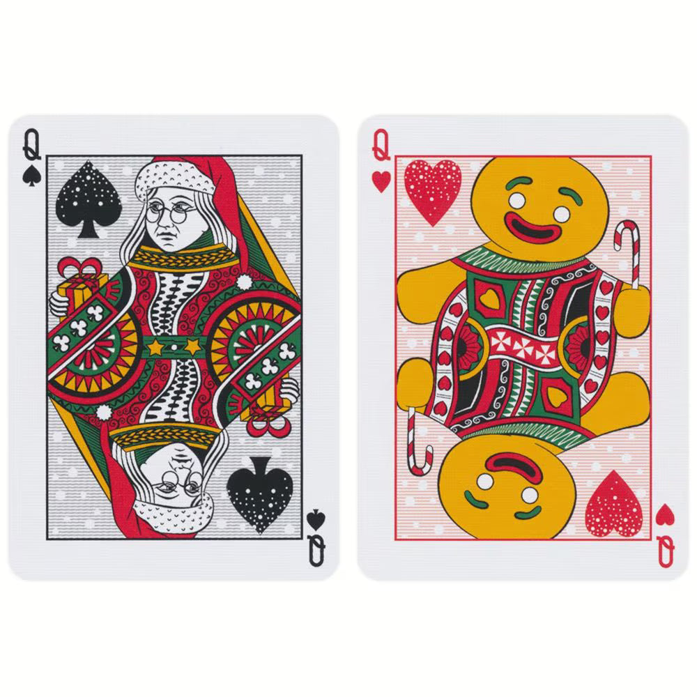 Bicycle Snowman Back Green Playing Cards