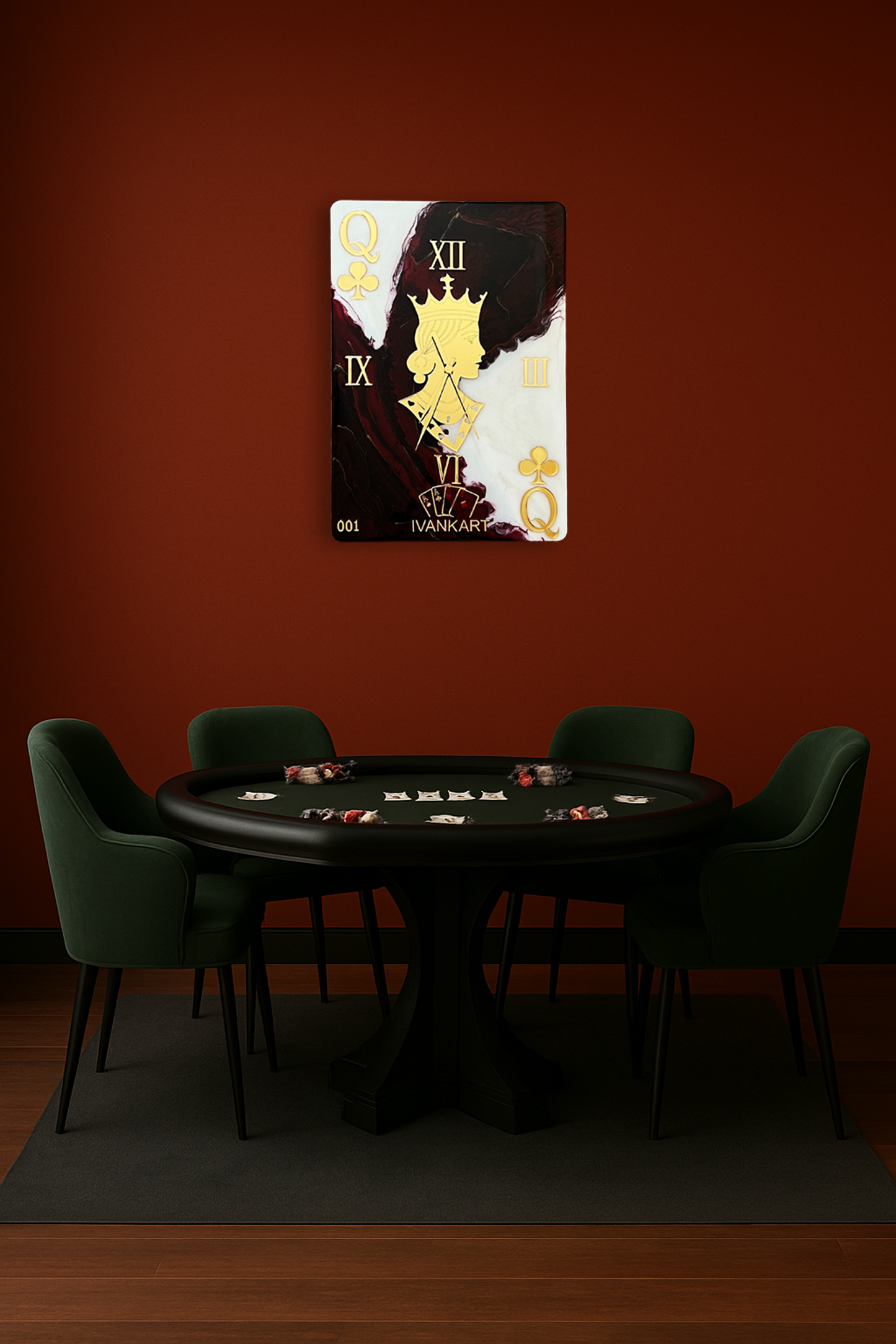 Queen of Clubs Poker Clock