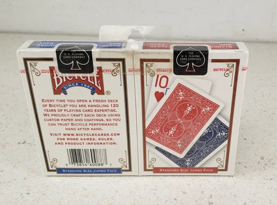 Bicycle Jumbo Index 2 Pack (Red & Blue) Playing Cards